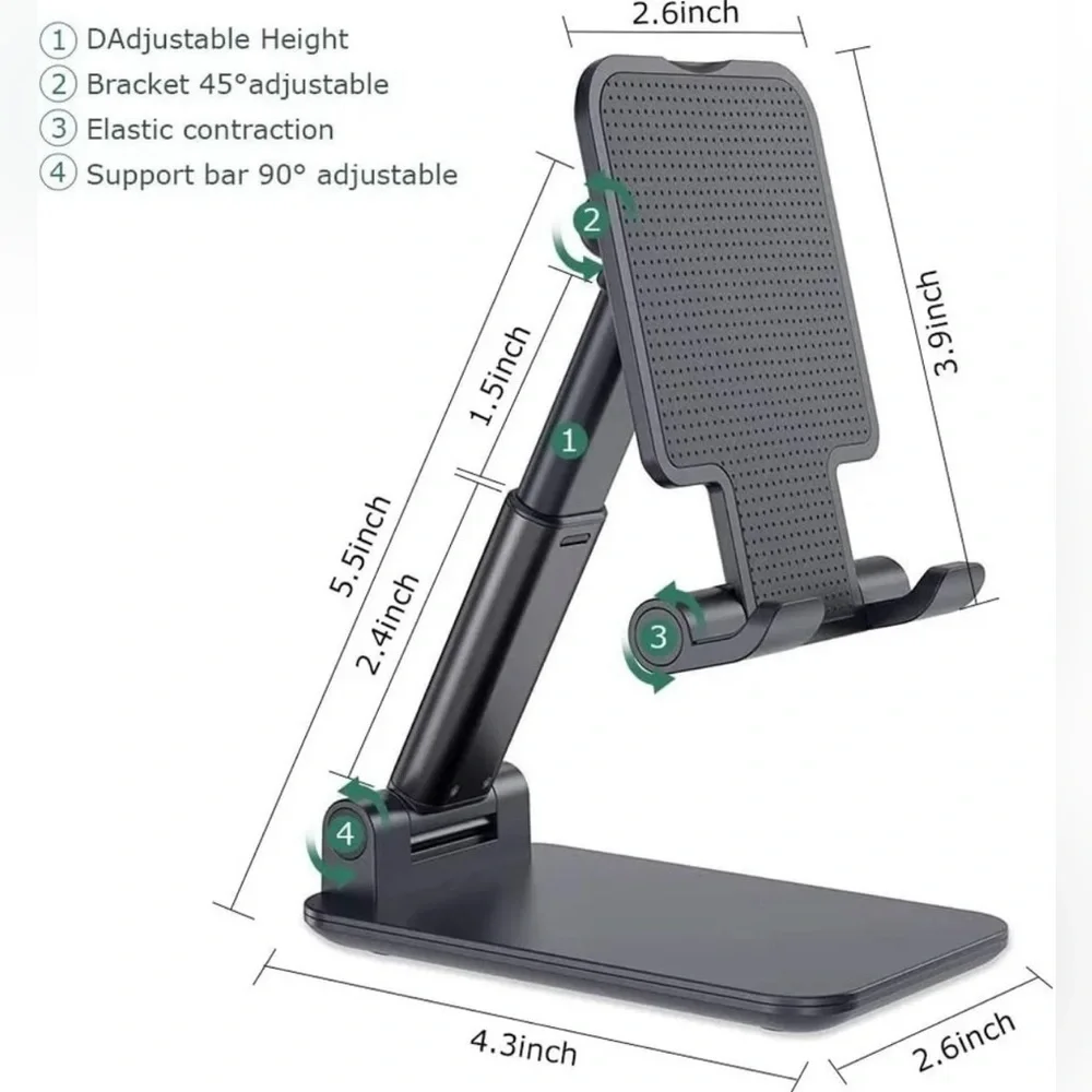 Phone Stand Foldable Portable Adjustable Tablet Cell Phone Holder Charging Dock